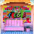 thumbnail image 4 of May 5th Mexican Carnival Background Fabric Banner Colorful Stripes Mexican Party Background Fabric, 4 of 5