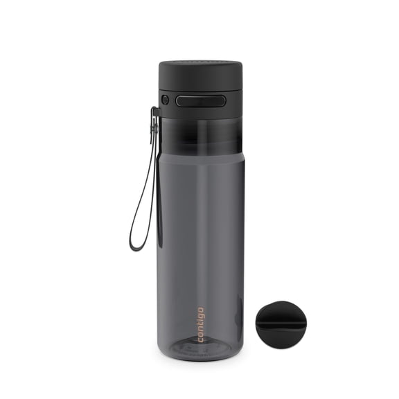 Bouteille d’eau Contigo AutoPop étanche avec courroie de transport et bille mélangeuse, 709 ml (24 oz) - Shaker à protéines étanche, sans BPA et qui va au lave-vaisselle