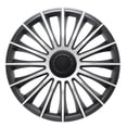 thumbnail image 1 of Alpena Austin Black & Silver Wheel Covers – Set of 4, European-Made Hubcaps – 16-Inch Universal Fit, 1 of 8