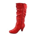 thumbnail image 3 of Maggie-39 Bottes Décontractées Mi-Mollet à Bout Rond à Talons Hauts à Fermeture Éclair pour Femmes, 3 of 3