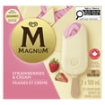 thumbnail image 1 of Magnum Strawberries & Cream Ice Cream Bar, 3 x 100 mL, 1 of 7