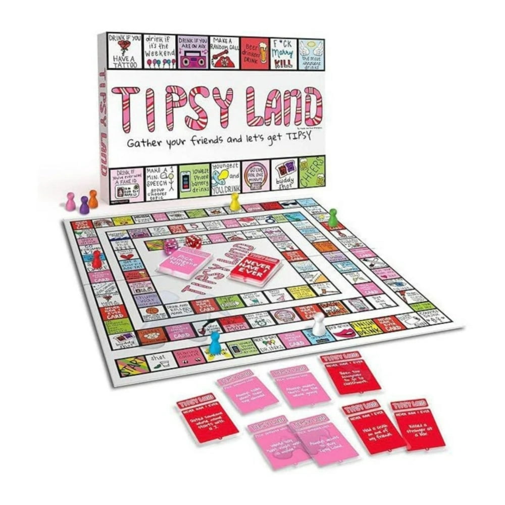CHUANK Tipsy Land Drinking Board Game The Party Board Game is The Ultimate Drinking Game that Guarantees Laughter Fun  and Unforgettable Moments with Friends