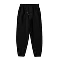 thumbnail image 4 of aohooy Men's Fleece Elastic Bottom Jogger Sweatpants - Drawstring Workout Track Running Gym Athletic Pants with Pockets Black,XL, 4 of 8