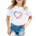 thumbnail image 1 of TZEWGL Tees For Toddler Cute Graphic Round Neck Short Sleeve Top For Girls Boys size 9-10T, 1 of 5