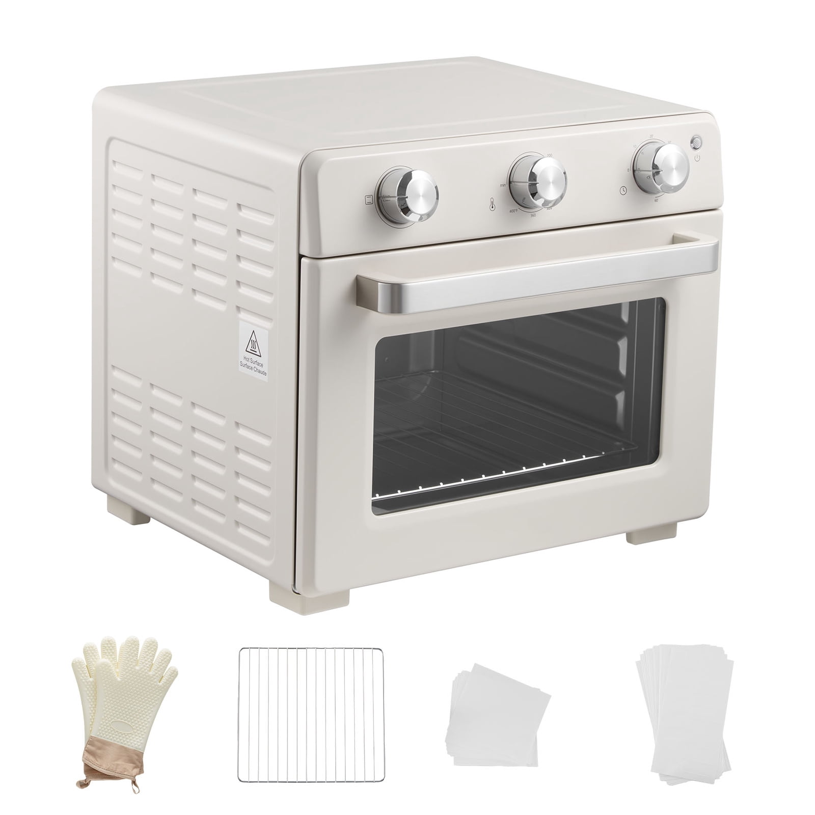 KFFKFF Sublimation Oven Machine, 26 Qt, Fits 40oz Tumblers, with 50 Shrink Films, 1 Tape and 2 Heat Gloves, Off-White