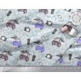 thumbnail image 3 of Soimoi Velvet Fabric Specs,Camera & Car Transport Print Fabric by Yard 58 Inch Wide, 3 of 3