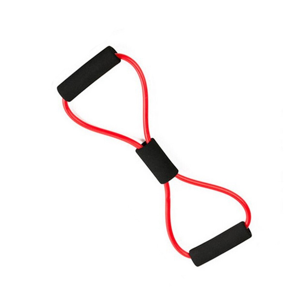 Langgg Color Random Women Yoga 8 Type Muscle Training Resistance Bands Rope Tube Workout Exercise Tool