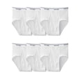 thumbnail image 1 of Fruit Of The Loom Caleçons Courts Blancs en Coton pour Hommes, Lot de 6, TG, Blanc, 1 of 11