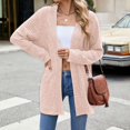 thumbnail image 4 of Yuyuzo Womens Fall Cardigan Ribbed Knit Long Sleeve Sweaters Open Front Lightweight Outwear Coat, 4 of 7