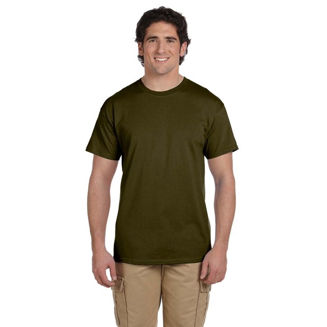 Gildan Men's Ultra Cotton Tee, Olive, Large