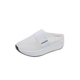 thumbnail image 1 of Woobling Chaussures Décontractées pour Femmes à Enfiler Ballerines Bout Rond Pantoufles Antidérapantes Mules Sabots de Travail Blanc 4.5, 1 of 6