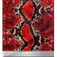 thumbnail image 1 of Soimoi Orange Modal Satin Fabric Leopard & Snake Animal Skin Print Fabric by Yard 42 Inch Wide, 1 of 3