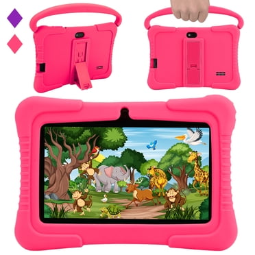 Veidoo Kids Tablet, 7 inch Android Tablet for Kids 2GB Ram 32GB Storage, Toddler Tablet with IPS Screen, Parent Control, Bluetooth, WiFi, Kid-Proof case with Kickstand, Learning (Pink)
