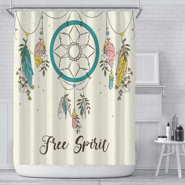 PANDACO Rideau de Douche Free Spirit (72 Pouces x 72 Pouces)