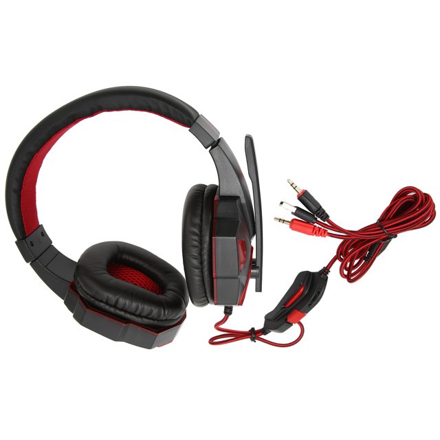 Casque de Jeu Lumineux à Volume Réglable 3,5 mm Casque de Jeu avec Microphone pour PC