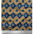 thumbnail image 1 of Soimoi Brown polyester Crepe Fabric Aztec Geometric Decor Fabric Printed Yard 52 Inch Wide, 1 of 3