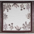 thumbnail image 2 of Vargottam Collection de Luxe Linge de Table Décor Serviette en Coton Tissu Imprimé Serviettes Réutilisables Ensemble de 4, 20 X 20 - Floral Monochrome, 2 of 6