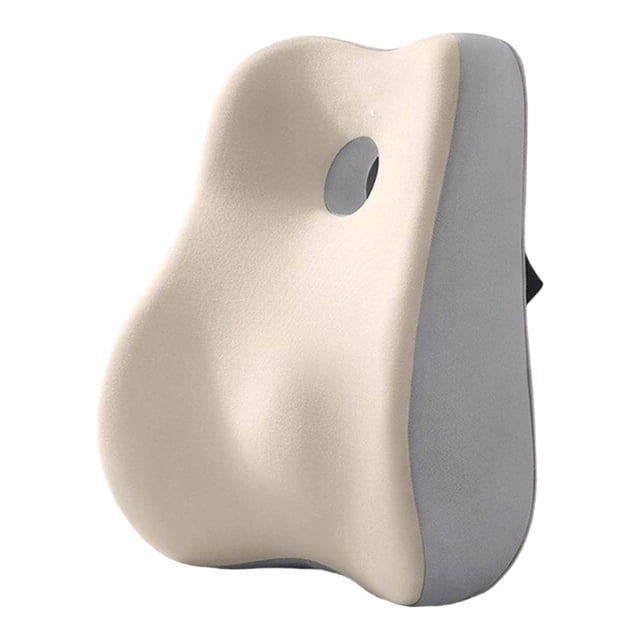 Esquirla High Back Support Pillow Lumbar Support Pillow for Sofa Office Chair Driving White Gray