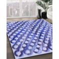 thumbnail image 3 of Ahgly Company Tapis d'Intérieur Lavables en Machine, Carrés de Transition Bleu Royal, Carrés de 5', 3 of 7