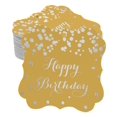 thumbnail image 1 of Inkdotpot Real Silver Foil Bracket Shape Paper Hang Tags Happy Birthday Favor Tags Pack Of 50, 1 of 6