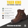 thumbnail image 2 of Tiger King Waterproof Niagara Men’s 6” Premium CSA Approved Safety Boots, Composite Toe, Slip, Heat and Puncture Resistant with Hazard Protection, 2 of 6