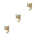 thumbnail image 3 of Wweixi Coat Hooks Easy To Install And Wide Application For Added In Daily Life Gold (rhino) 3Set, 3 of 6