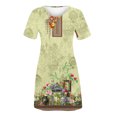 thumbnail image 3 of Cameland Robe d'Été pour Femme, Mode Bord de Mer, Décontractée, Imprimée, à Manches Courtes, à Col Rond, 3 of 4