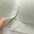 thumbnail image 3 of Lenpel Front Closure Bras for Women Comfortable Wireless Supportive Push up Bras Full Coverage Everyday Bralettes(Green,Large), 3 of 6