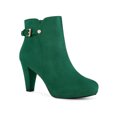 thumbnail image 1 of Unique Bargains Bottines à Plateforme à Talon Épais pour Femme Vert (Taille 8), 1 of 7