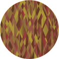 thumbnail image 1 of Ahgly Company Tapis d'Intérieur Lavables à la Machine, Ronds, Rouges, 6' Ronds, 1 of 7
