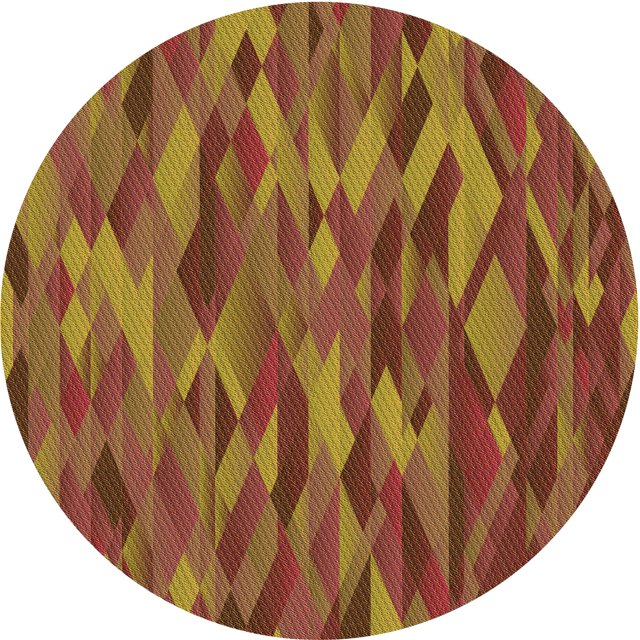 Ahgly Company Tapis d'Intérieur Lavables à la Machine, Ronds, Rouges, 6' Ronds