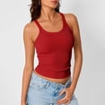 thumbnail image 4 of ohmzyzo Womens Workout Tank Tops V Neck Racerback Going Out Crop 2025 Trendy Top Summer Sleeveless Ribbed Camisole, 4 of 8