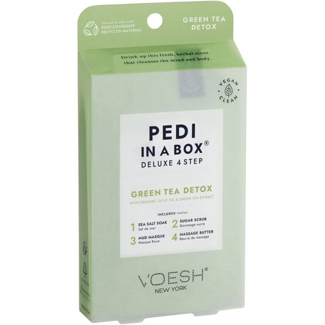 VOESH Pedi In A Box Ensemble de Luxe en 4 Étapes - Thé Vert