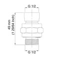thumbnail image 3 of on Sale Goohae 1PC Universal Joint, Shower Connector Ball Joint Shower Head Swivel Ball Adapter Adjustable Shower Arm Extension Bright, 3 of 9