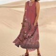 thumbnail image 2 of TJAZFJPA Robe Trapèze pour Femmes Mode pour Femmes Col Rond Décontractée Imprimé Pissenlit 3D Sans Poignets Poche Longue Robe Débardeur Robe Décontractée Robe Longueur au Sol Robe Léopard, 2 of 6