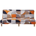 thumbnail image 1 of 2024 Futon Slipcover Armless Sofa Covers Stretch Sofa Bed Slipcover Protector Elastic (Light Gray Animal), 1 of 5