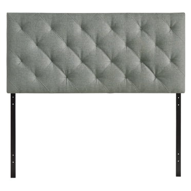 Theodore Queen Upholstered Fabric Headboard - Gray