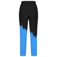 thumbnail image 3 of FAIWAD Straight Leg Linen Pants for Women Drawstring High Waist Long Pants Color Block Loose Trousers with Pockets, 3 of 4