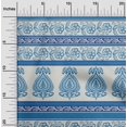 thumbnail image 2 of oneOone Georgette Viscose Medium Blue Fabric Asian Block Craft Projects Decor Fabric Printed By The Yard 42 Inch Wide, 2 of 4
