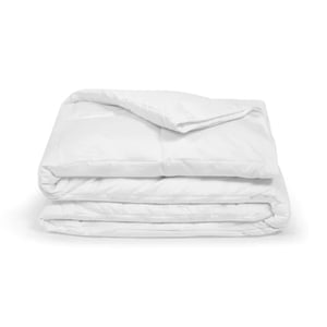 Sleepgram Queen Sized Pre Shrunk Lightweight Embroidered Comforter, White