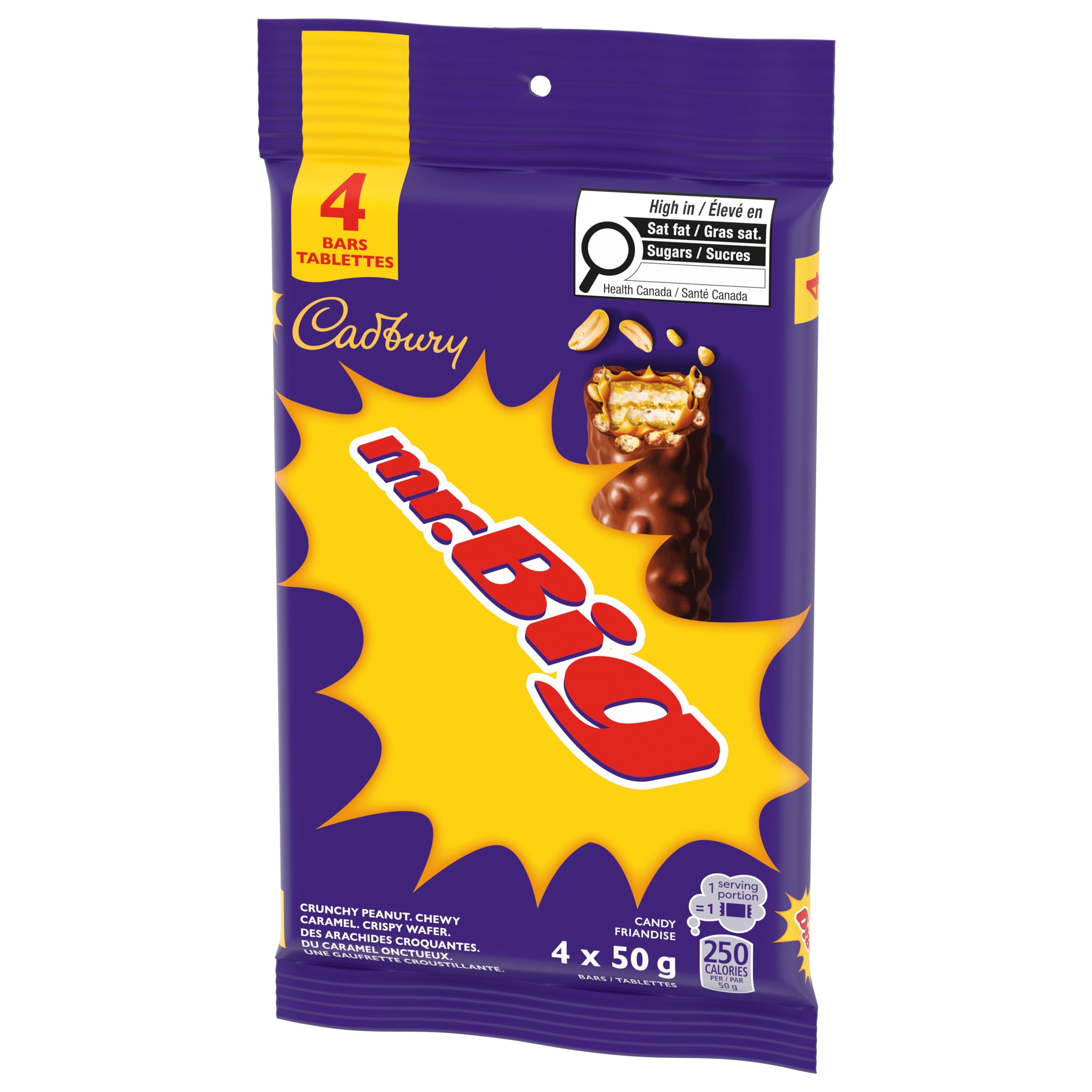 CADBURY MR. BIG, friandises à saveur de chocolat, gâterie sucrée, emballage multiple (4 emballages)