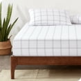 thumbnail image 1 of Bare Home Fitted Sheet - Premium 1800 Collection - Deep Pocket - Ultra-Soft Wrinkle Resistant - Queen, Modern Plaid - White/Gray, 1 of 5