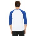 thumbnail image 2 of Bella + Canvas Unisex 3/4-Sleeve Baseball T-Shirt, 2 of 3