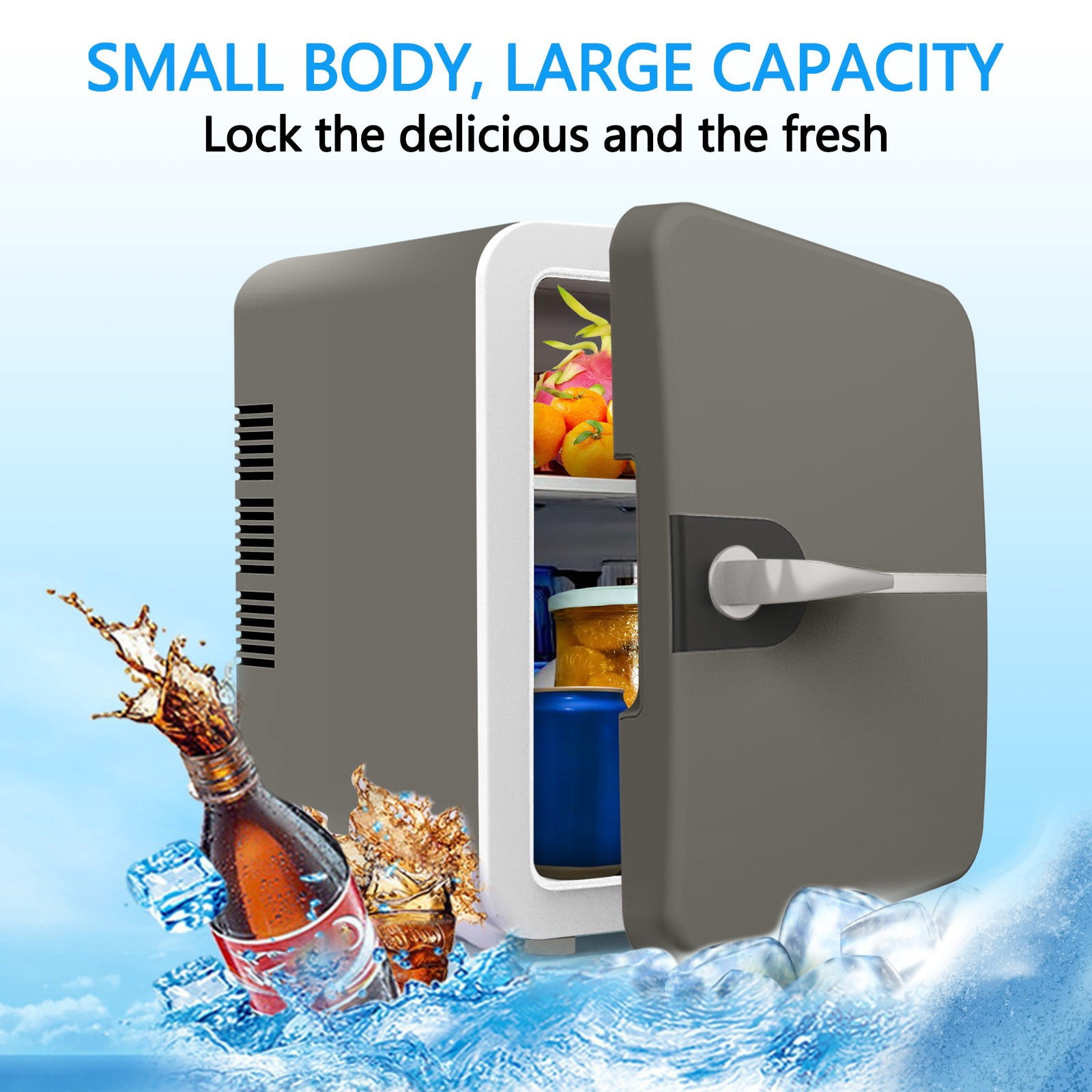 Kctiaxy Mini Freezer 6L Car Refrigerator Mini Refrigerator Small Refrigerator Mini Car Refrigerator Car Home Beauty Refrigerator Kitchen Appliances