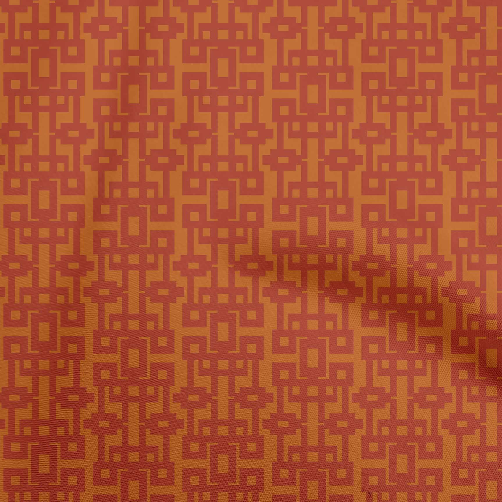 oneOone Rayon Red Fabric Geometric Fabric For Sewing Printed Craft Fabric By The Yard 56 Inch Wide