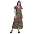 thumbnail image 2 of Moomaya Robe Longue Maxi pour Femmes à Manches Courtes, Robe Formelle/décontractée avec Poches P-TTG, 2 of 6