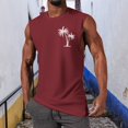 thumbnail image 2 of Ramiter Débardeur pour Homme Homme Sans Manches Débardeurs de Gym Course Entraînement Musculation Chandails Vin,m, 2 of 4