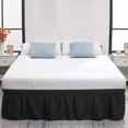 thumbnail image 3 of Qualitygoods Jupe de Lit Tombante Élastique Ajustable Volant Anti-Poussière en Polyester Décoration de Matelas Fournitures de Literie, 3 of 10