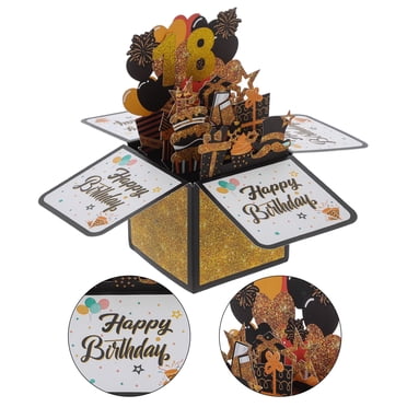Raindrops Assorted Color 3D Birthday Card with Handcarved Design for Memorable Birthday Party Decorations