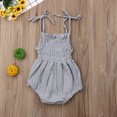thumbnail image 4 of Kmbangi Bébé Été Coton Fronde Romper Dentelle jusqu'à Stretch Ruched Combinaison, 4 of 7